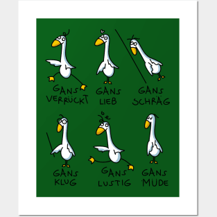 funny goose Posters and Art